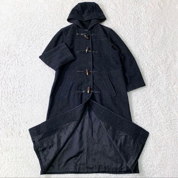 BURBERRY LONDONバーバリーロンドン ダッフルコート フード 黒サイズ36(サイズL〜XL相当) カシミヤ フード