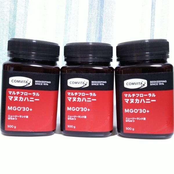 お買い得! 3本セット 大容量 合計1.5kg コンビタ マヌカハニー MGO30 マルチフローラル 濃厚