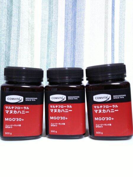 お買い得! 3本セット 大容量 合計1.5kg コンビタ マヌカハニー MGO30 マルチフローラル 喉 美容 健康