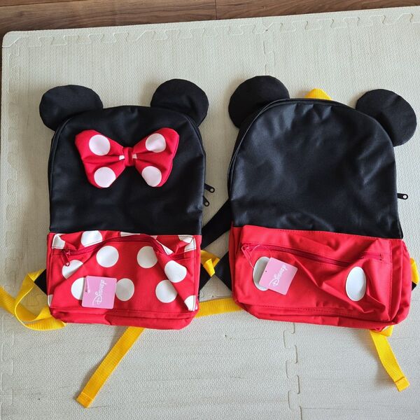 ディズニー ミッキー ミニー 耳付きリュック 新品