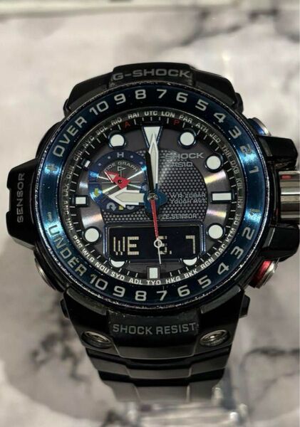 G-SHOCK GWN-1000B 電波ソーラー ブラック ブルー メタル