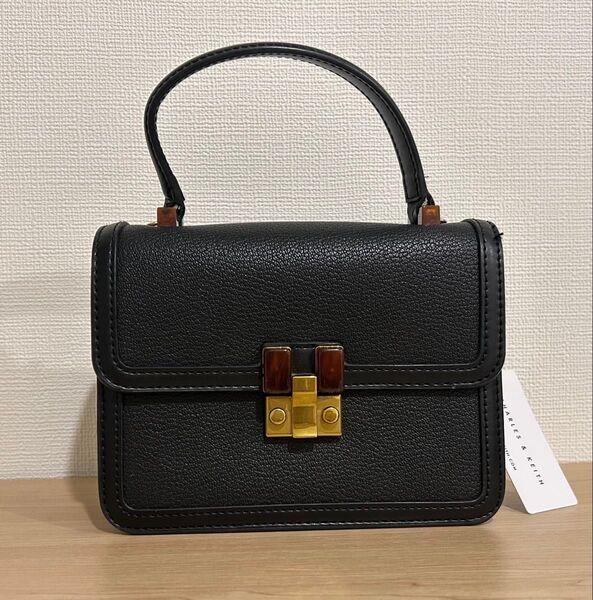 CHARLES & KEITH チャールズ&キース 2WAY ハンドバッグショルダーバッグ ブラック