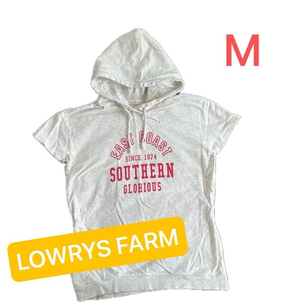 LOWRYSFARM ローリーズファーム パーカー M プルオーバー スウェット フーディー 半袖