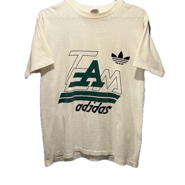 90s adidas team vintage ヴィンテージ アディダス トレフォイル チーム ロゴ t シャツ 古着