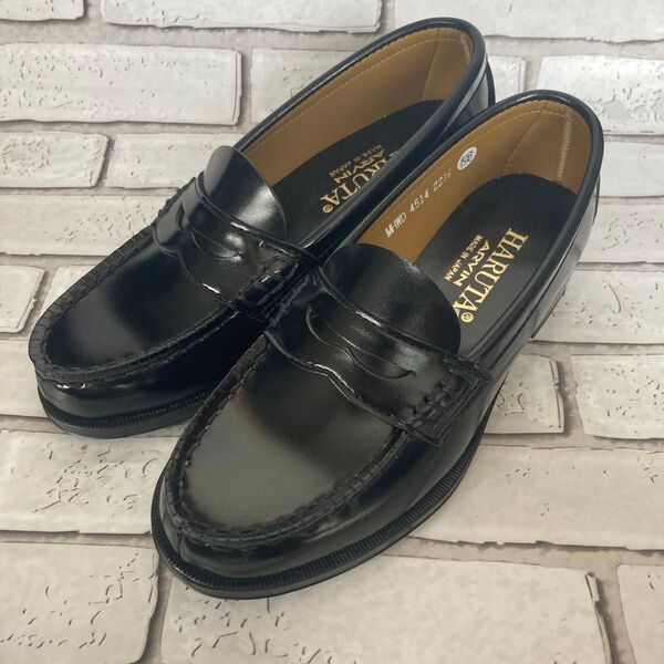 新品 HARUTA ハルタ ローファー ブラック 黒 22.5cm 4514 通学 2E