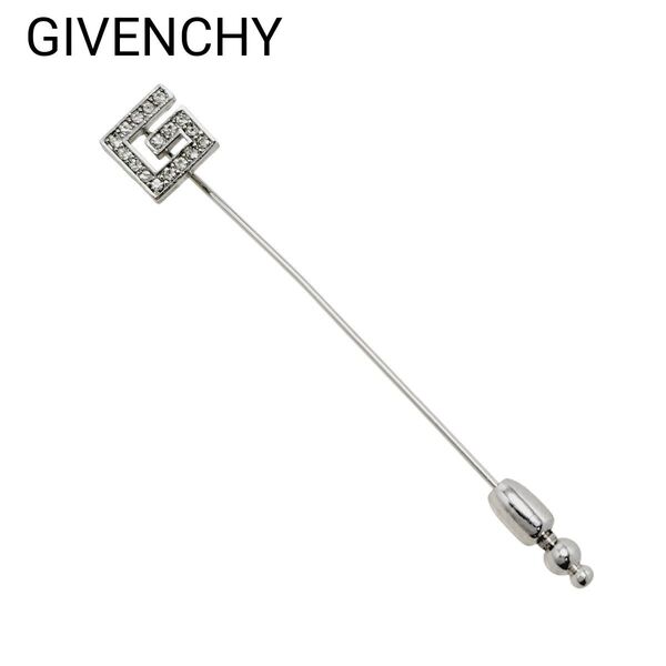 GIVENCHY ピンブローチ G ラインストーン シルバー