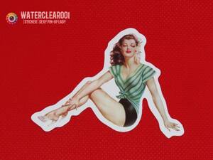 ☆★20032-HS★☆[VINTAGE-STICKER] NOSTALGIC SEXY PIN-UP LADY