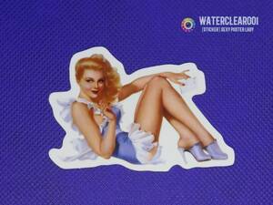 ☆★22009-HS★☆[VINTAGE-STICKER] RETRO SEXY POSTER LADY