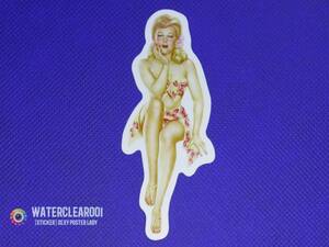 ☆★22030-HS★☆[VINTAGE-STICKER] RETRO SEXY POSTER LADY