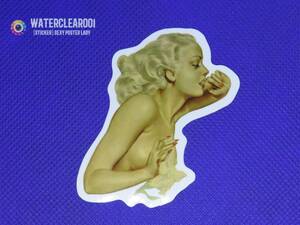 ☆★22031-HS★☆[VINTAGE-STICKER] RETRO SEXY POSTER LADY