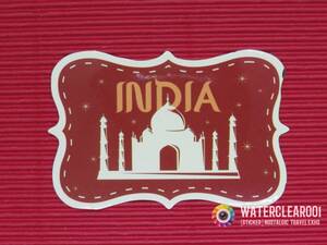 〇●37057-ExHS●〇[STICKER＊TRAVEL] WORLD-TRAVELER※INDIA