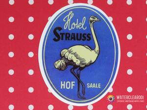 ▽▼33059-ExHS▼▽[NOSTALGIC-STICKER＊HOTEL] HOTEL STRAUSS※HOF SAALE