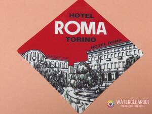 ▽▼35003-HS▼▽[VINTAGE-STICKER＊HOTEL] HOTEL ROMA※TORINO