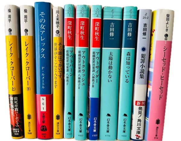 文庫本2冊からまとめ売り 楡周平 深町秋生 吉田修一 柴田よしき 川上未映子 ルメートル