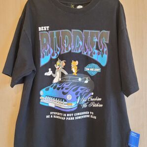 TOM&JERRY トム&ジェリー アーチロゴリンガーファイヤーカー ビッグシルエットTシャツ