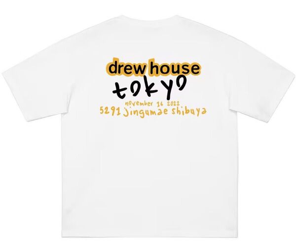 drew house Tokyo Tシャツ 東京限定ロゴ ホワイト