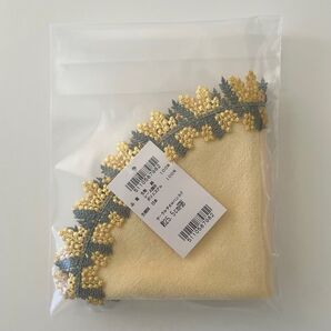近沢レース タオルハンカチ ミモザブーケ イエロー