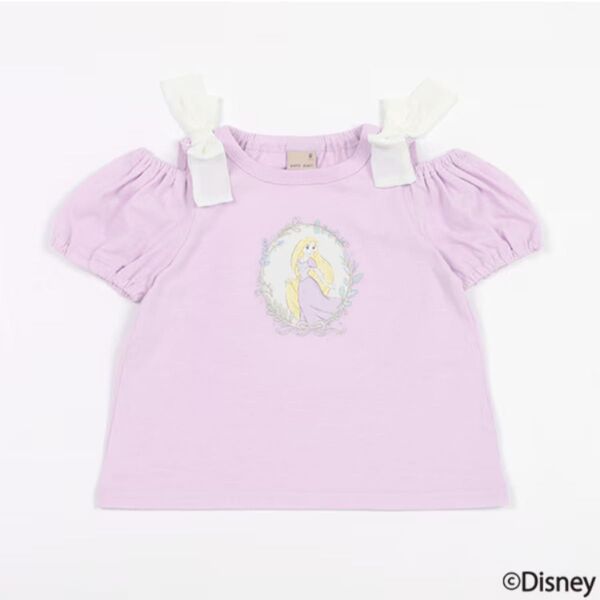 プティマイン 半袖Tシャツ Tシャツ 女の子 トップス 半袖カットソー プリンセス ラプンツェル 2wayTシャツ