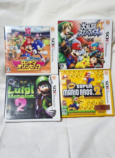Nintendo 3DS スーパーマリオブラザーズ2 ルイージマンション2 大乱闘スマッシュブラザーズ マリオ&ソニック