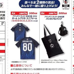 ガリガリ君×アディダス サッカー日本代表 オリジナルグッズ当たる 応募券2枚 懸賞応募 匿名発送