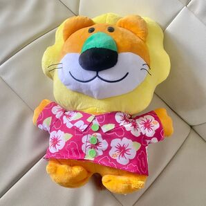 新品タグ付きギンビスたべっ子どうぶつアロハシャツBIGぬいぐるみ大きめ!らいおんくん映画themovie声優ライオンくん松田元太