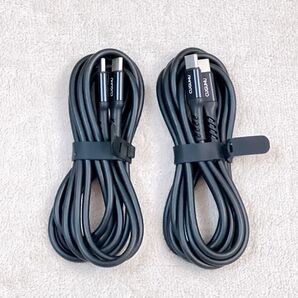 2m USB Type C ケーブル 2本 ブラック 急速充電 データ
