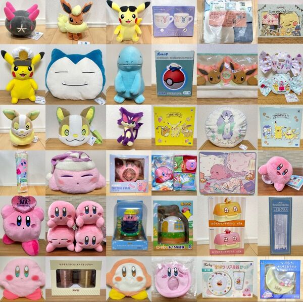 ポケモン カービィ キャラクターグッズ ぬいぐるみ 食器 雑貨類 等 まとめ売り