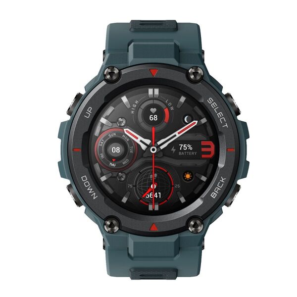 Amazfit T-Rex Pro アウトドアウォッチ 10ATM防水 GPS測位 コンパス 高度測定 100+スポーツモード青