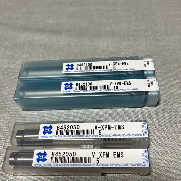 OSG エンドミル V-XPM-EMS φ10×2本 φ5×2本 計4本セット