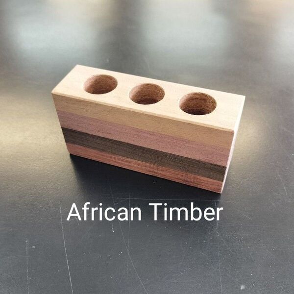 印鑑スタンド ハンコスタンド ペン立て(African Timber)