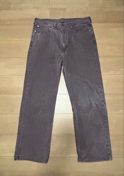 リーバイス ブラック Levi s 黒 デニムパンツ L32 W36 565 バギーデニム ルーズ グレー ワイド ジーンズ