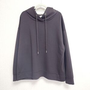 しまむら レディース フード付き スウェットパーカー ダークブラウン Mサイズ パーカー プルオーバー プルオーバーパーカー