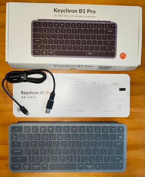 Keychron B1 Pro ワイヤレスキーボード 2.4GHz/Bluetooth/有線接続 スペースグレー JIS配列