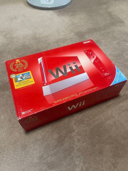 Wii スーパーマリオ25周年記念モデル レッド 中古