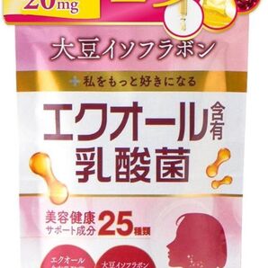イソフラボン 57mg エクオール含有乳酸菌 25種の美容成分 30日分