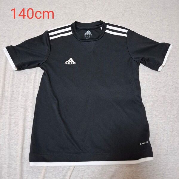 adidas アディダス climalite 140cm 半袖 子供服 キッズ ボーイズ ガールズ 男の子 女の子 ブラック