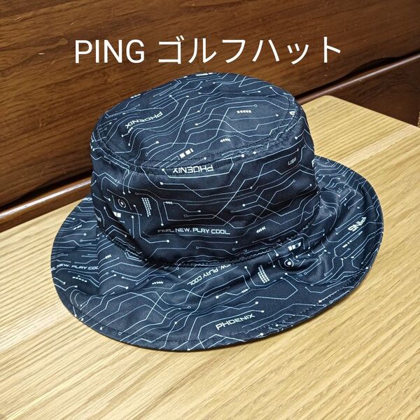 PING ゴルフハット エレクトリックサークル ブラック 24SS ピン HW-F2409 ELECTRIC CIRCLE