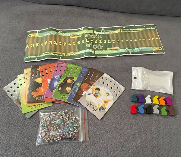 木製ウサギコマ 点数記録シート 投票ボード ボードゲーム向けパーツ Dixit ディクシット ※絵柄カードは付きません