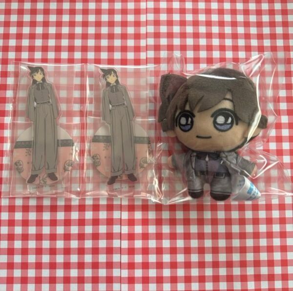 【名探偵コナン】セガラッキーくじ Vintage Look G賞ぬいぐるみマスコット『蘭』F賞アクリルスタンド2個 新品未使用
