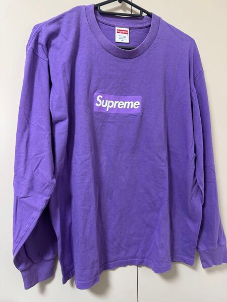 Supreme box logo L/S Long Tee シュプリーム ボックスロゴ 長袖Tシャツ ロンT パープル M