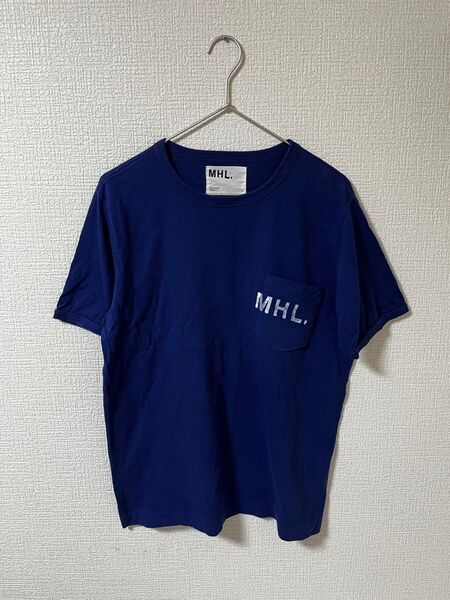 MHL マーガレットハウエル 半袖Tシャツ Lサイズ ネイビー