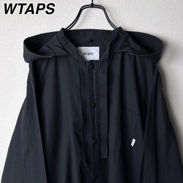 WTAPS プルオーバーシャツ フーディ 黒 ダブルタップス パーカー