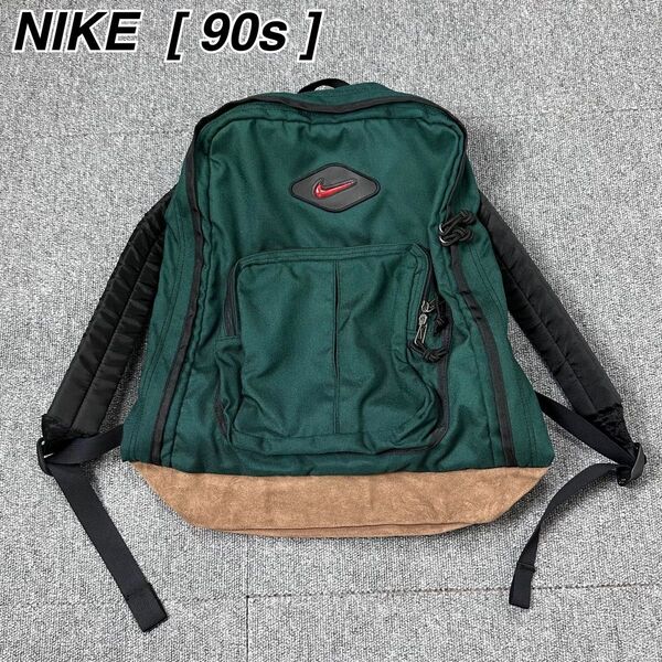 希少 90s NIKE リュック バックパック ナイキ スエードレザー