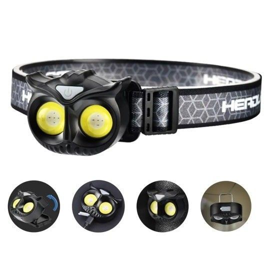 LED ヘッドライトUSB充電式 新型 高輝度 ヘッドランプ 明るさ ledライト 軽量 小型 アウトドアヘッドランプ 照射角度調