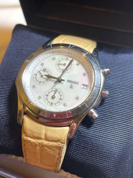 SEIKO LUKIA 7T92-0BV0 電池交換済 動作確認済 取扱説明書/箱あり セイコールキア 腕時計