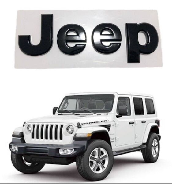 ジープJEEPエンブレム ステッカー ブラック ABS製 艶あり