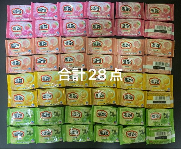 温包ONPO炭酸湯 薬用入浴剤こだわりの桃 蜜桃、黄桃、早摘み桃、白桃 28個