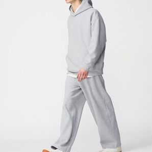 ユニクロc スウェットワイドパンツ グレー S