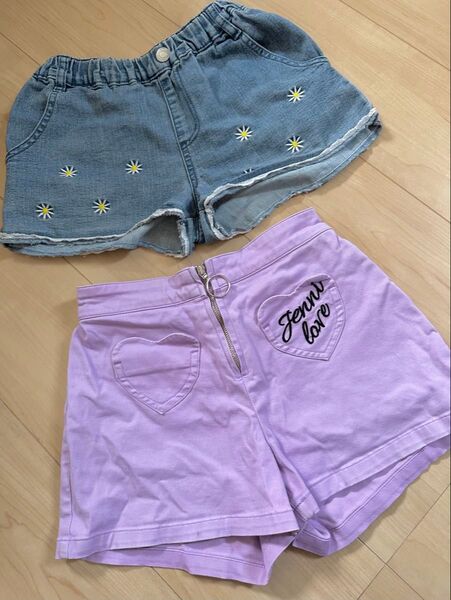 ショートパンツ 女の子 キッズ 130 紫 小学生 ショーパン ジェニーラブ 子供服 まとめ売り セット
