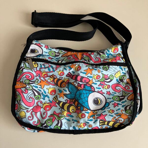 レスポートサック 魚 海 カラフル ショルダーバッグ サンゴ レスポート夏 LeSportsac ショルダー